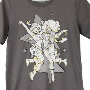 Game Grumps Gyaru Star Cheer T-Shirt Grey Size Small Crew Neck Unisex CA332